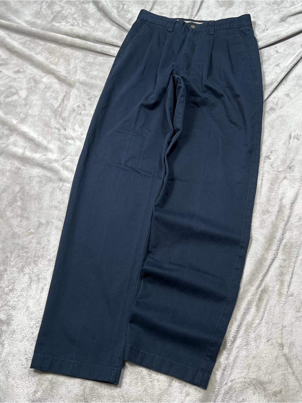 Vintage 90s Dockers Pleated Pants Mens 28x32 Blue Classic Fit Preppy Twill Y2K D